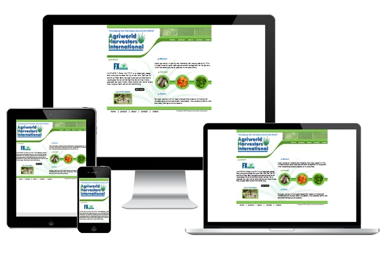 apple valley web design for agriworld harvest before