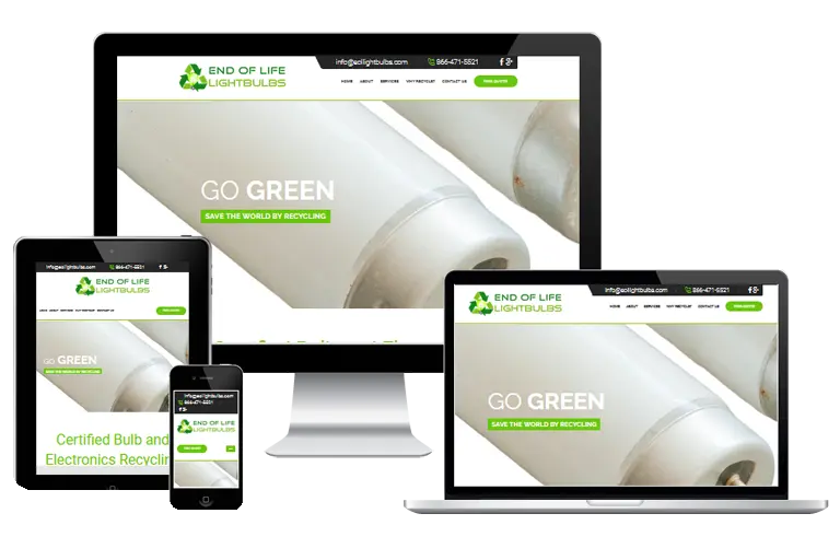 bellflower web design for eol light bulbs by Grafix Box
