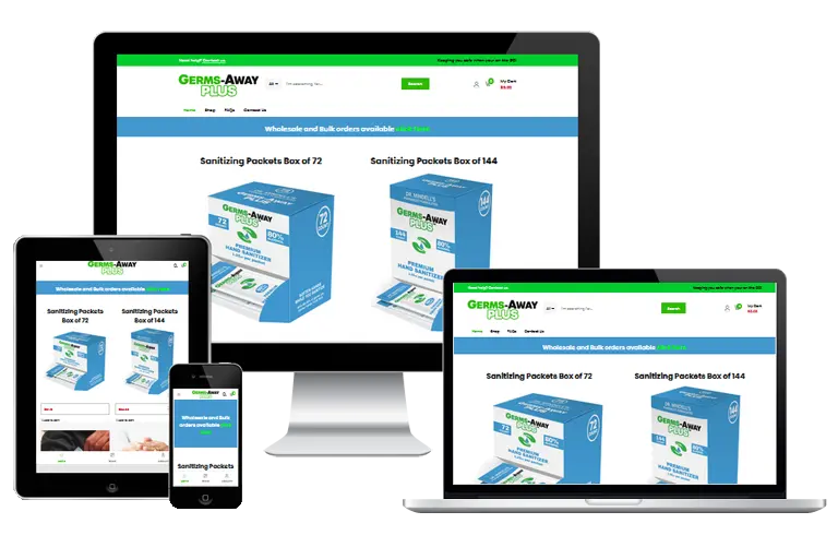buena park web design for germs away plus by Grafix Box
