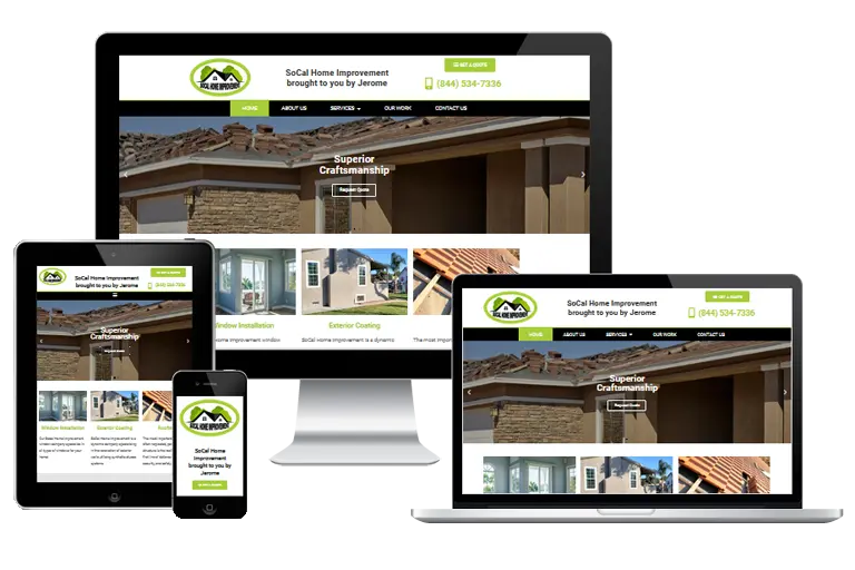 glendale web design for socal home improvement by Grafix Box