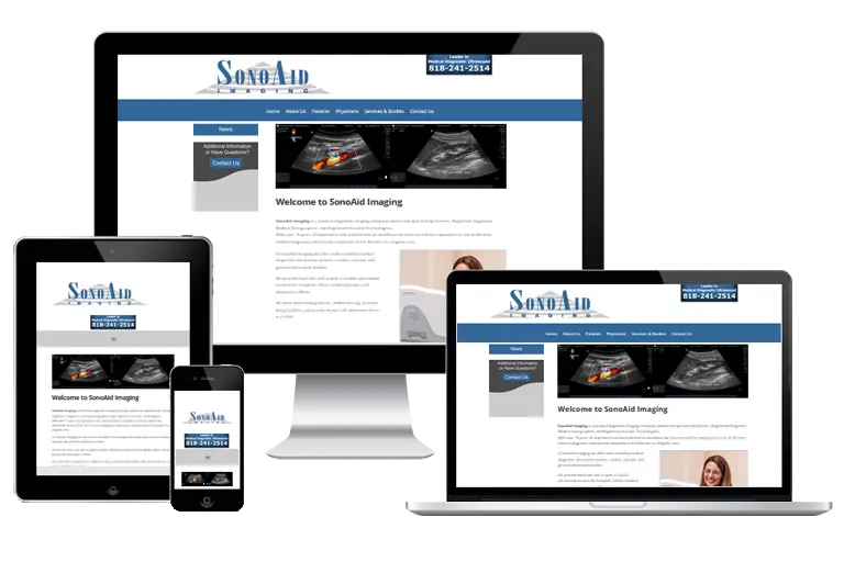 glendale web design for sono aid by Grafix Box