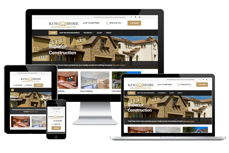 la puente web design for king home remodel by Grafix Box