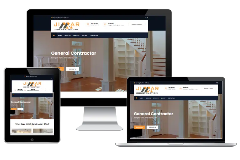 los angeles web design for jimar constrution by Grafix Box