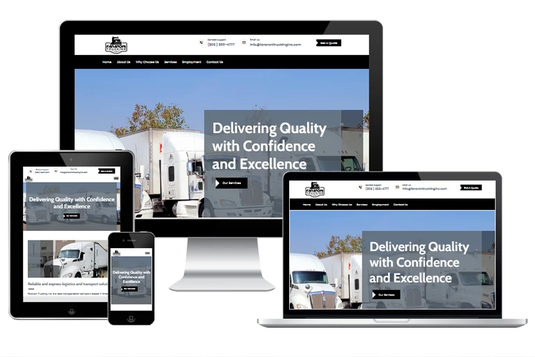 monterey park web design for fararoni trucking inc by Grafix Box